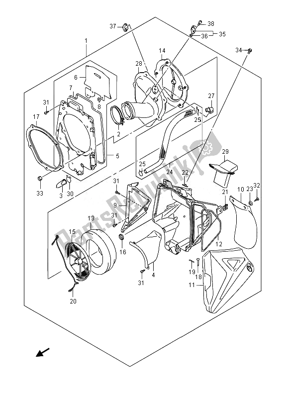 Toutes les pièces pour le Purificateur D'air du Suzuki RMX 450Z 2014