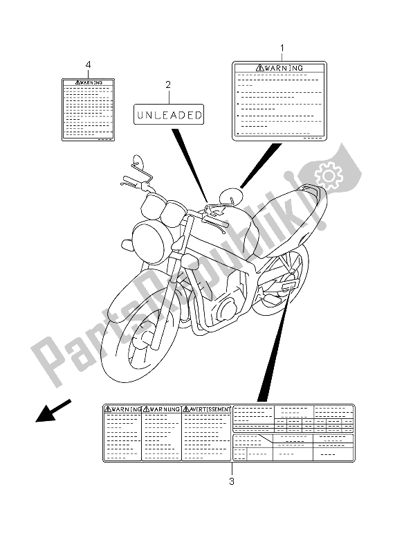 All parts for the Label of the Suzuki GS 500 EF 2005