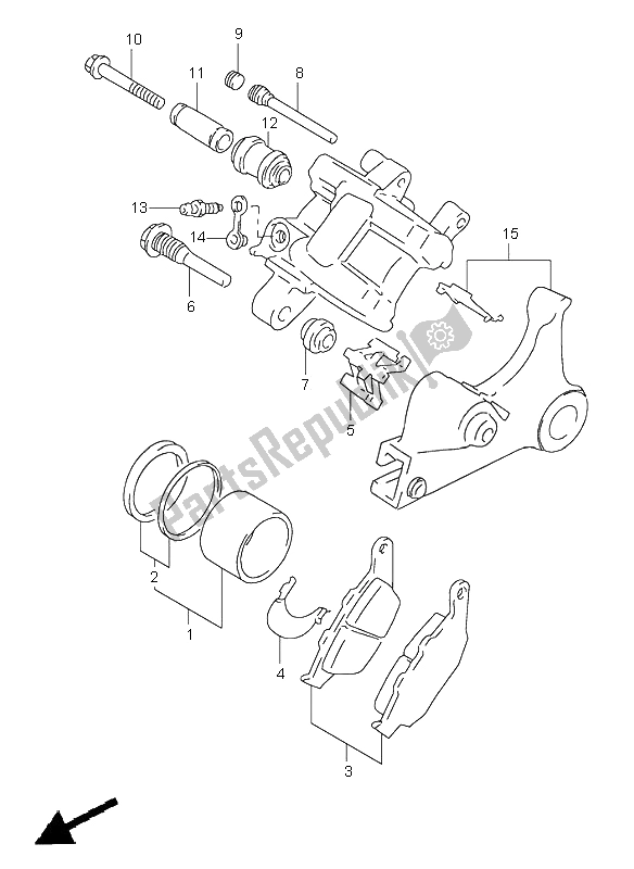 Tutte le parti per il Pinza Posteriore del Suzuki XF 650 Freewind 1999