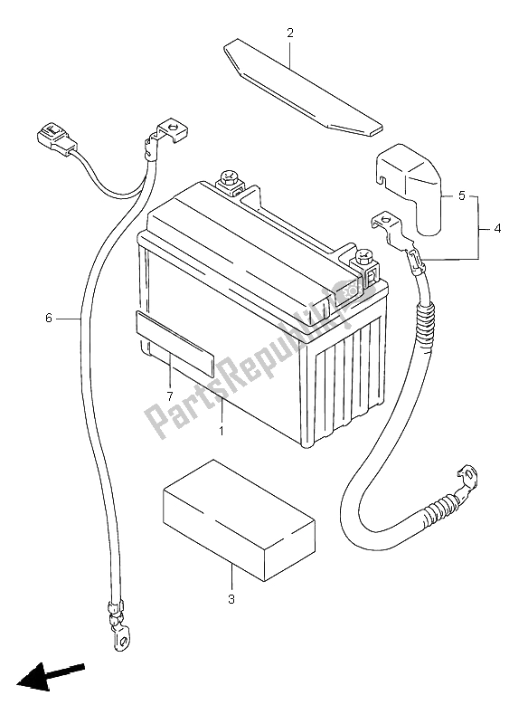 Toutes les pièces pour le Batterie du Suzuki GSF 600 NS Bandit 1999