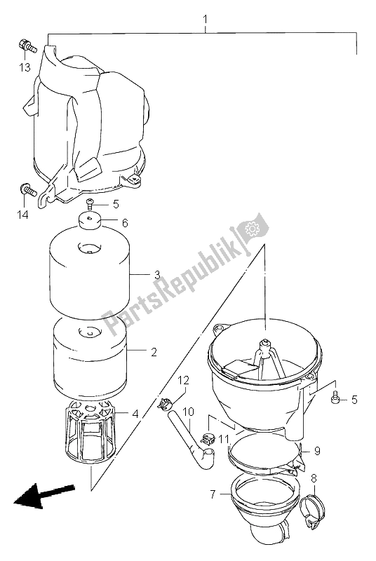 Todas las partes para Filtro De Aire de Suzuki LT 80 Quadsport 2004