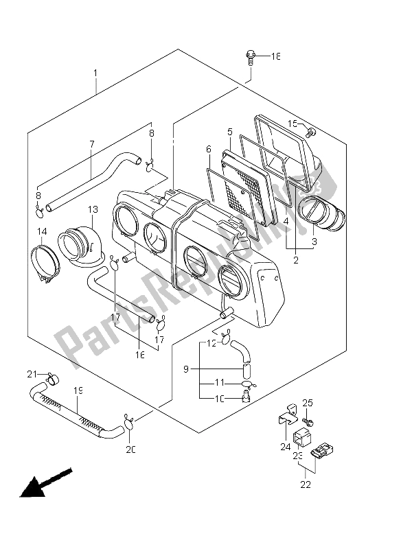 Tutte le parti per il Filtro Dell'aria del Suzuki GSX 650 FA 2011