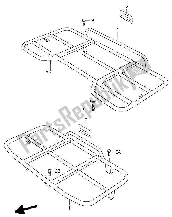 Toutes les pièces pour le Transporteur du Suzuki LT A 500F Quadmaster 2001