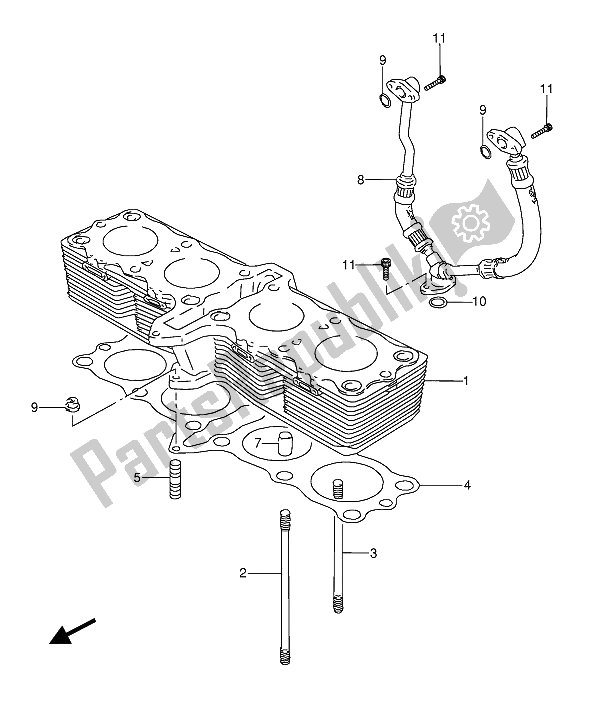 Todas las partes para Cilindro de Suzuki GSX 600 FUU2 1990