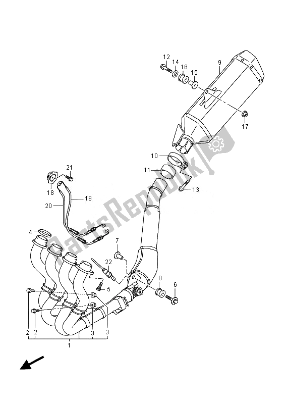 Tutte le parti per il Silenziatore (gsx-r1000uf) del Suzuki GSX R 1000 2014