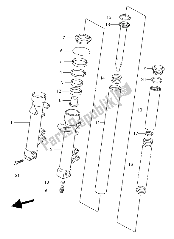 Todas las partes para Amortiguador De Horquilla Delantera de Suzuki SV 650 NS 2000
