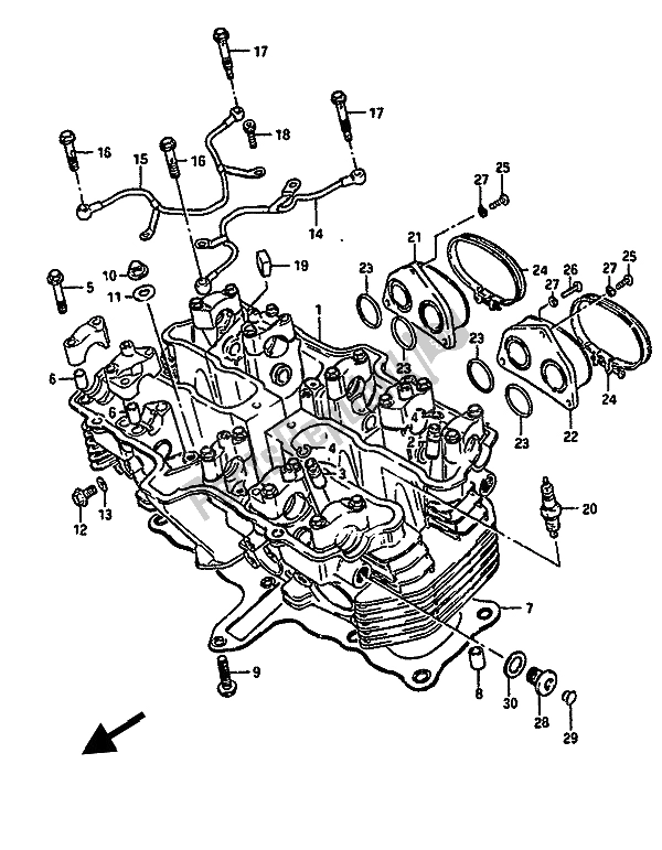 Tutte le parti per il Testata del Suzuki GSX 550 1985