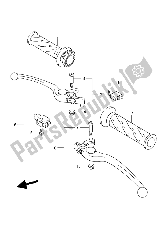 Tutte le parti per il Leva Della Maniglia del Suzuki GSX 1300R Hayabusa 2001