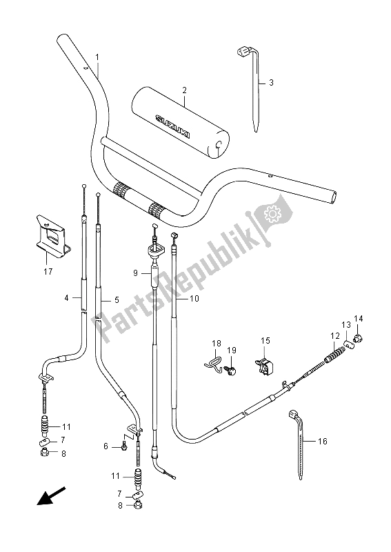 Todas las partes para Manillar de Suzuki LT Z 50 Quadsport 2015