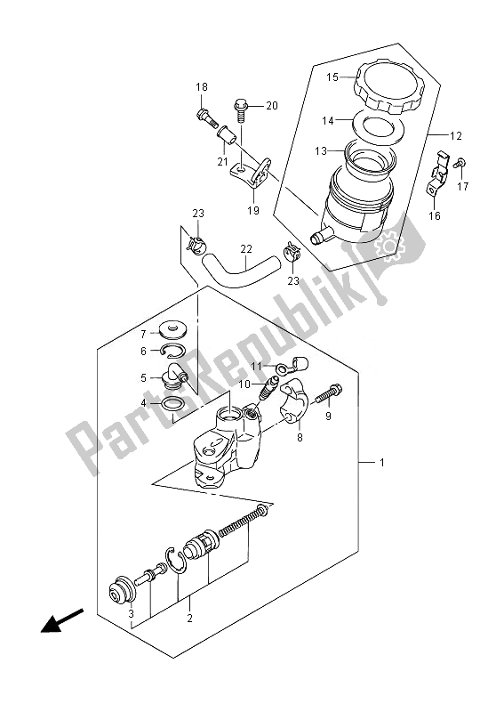 Wszystkie części do Przedni Cylinder G?ówny Suzuki GSX R 750 2014