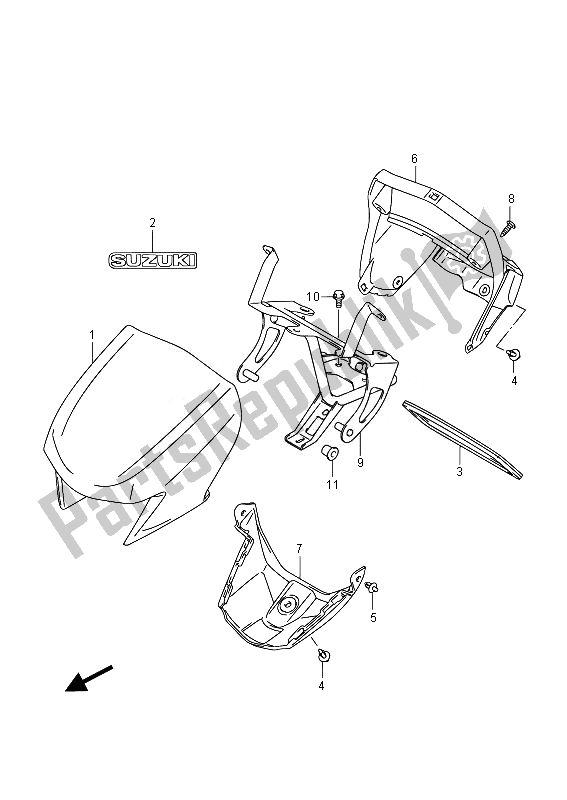 Tutte le parti per il Coperchio Maniglia (lt-a750xz) del Suzuki LT A 750 XZ Kingquad AXI 4X4 2014