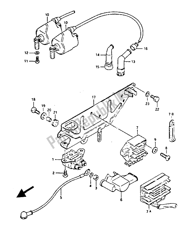 Toutes les pièces pour le électrique du Suzuki GS 450 Eseusu 1988