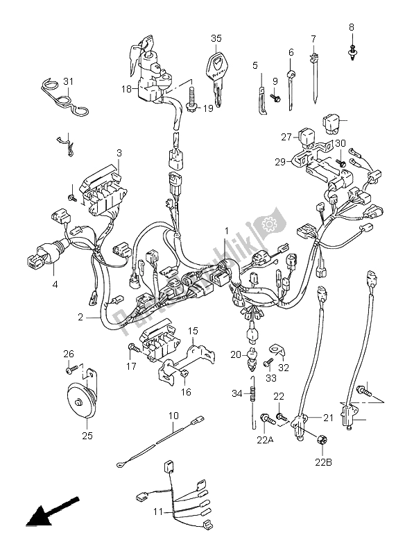 Toutes les pièces pour le Faisceau De Câblage du Suzuki GSX R 600 1998