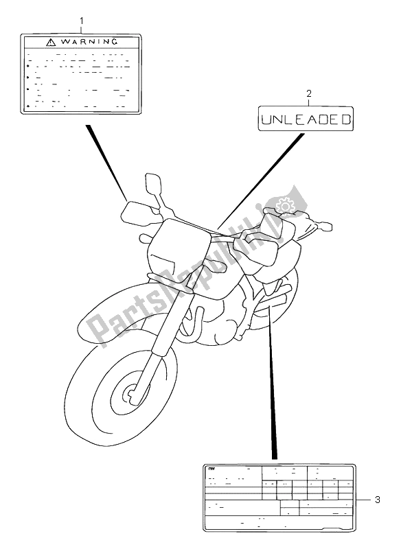 Todas las partes para Etiqueta de Suzuki DR 650 SE 2000