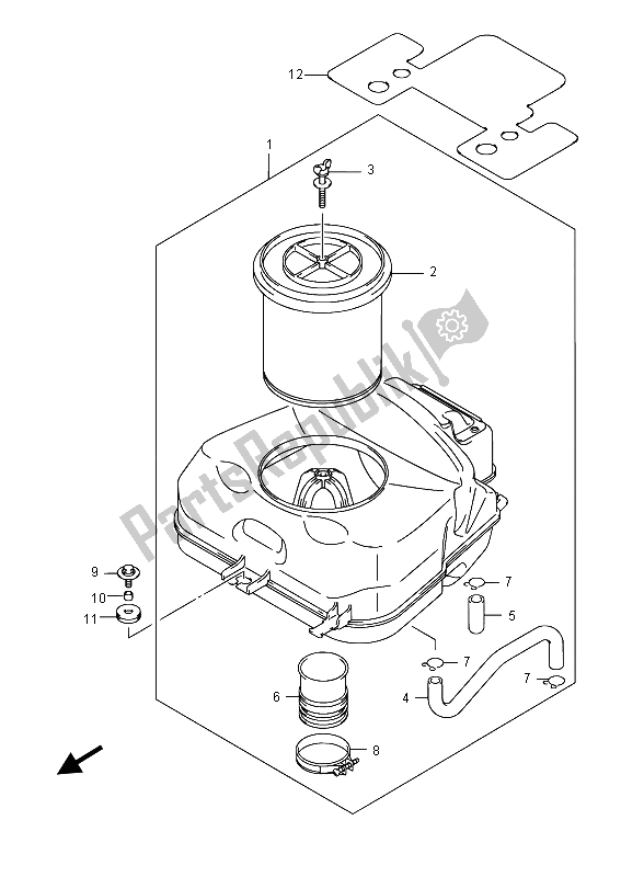 Todas las partes para Filtro De Aire de Suzuki LT A 500 XPZ Kingquad AXI 4X4 2015