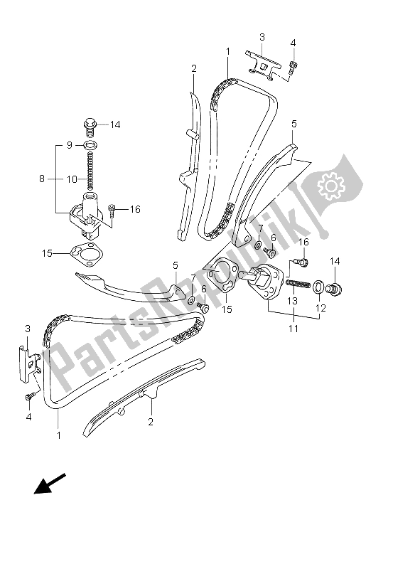 Tutte le parti per il Catena A Camme del Suzuki DL 650 V Strom 2004