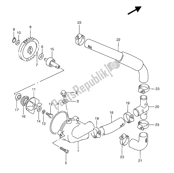 Todas las partes para Bomba De Agua de Suzuki RGV 250 1991