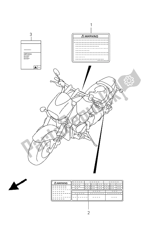 All parts for the Label (vz800 E24) of the Suzuki VZ 800 Intruder 2012