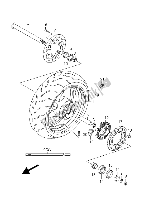 Wszystkie części do Tylne Ko? O Suzuki GSX R 1000 2012