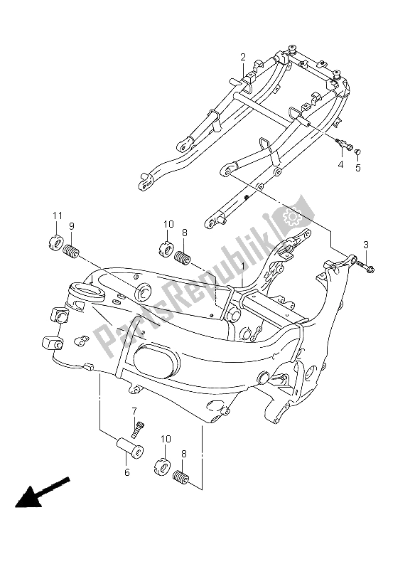 Todas las partes para Marco de Suzuki GSX 1300R Hayabusa 2009