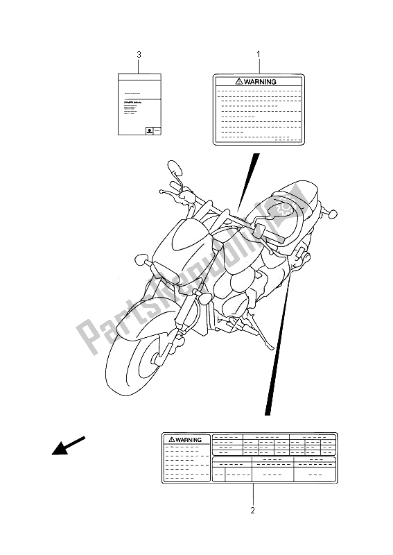 All parts for the Label (vz800ue E19) of the Suzuki VZ 800 Intruder 2014