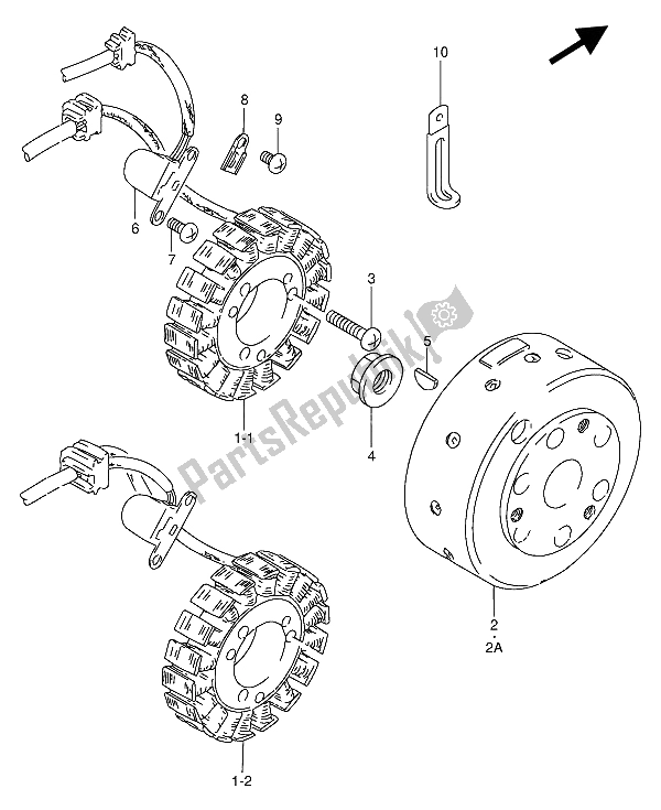 Tutte le parti per il Magnete del Suzuki GN 250 1985