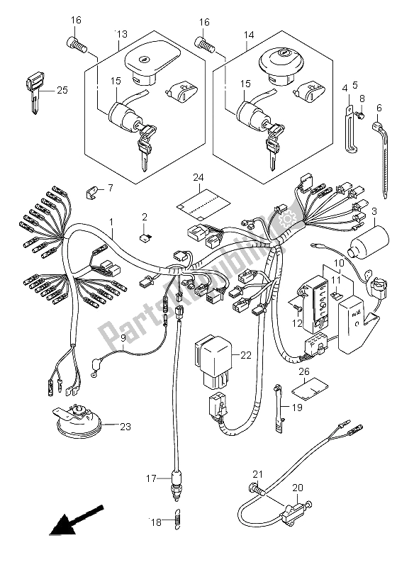 Wszystkie części do Wi? Zka Przewodów Suzuki VS 800 Intruder 2005
