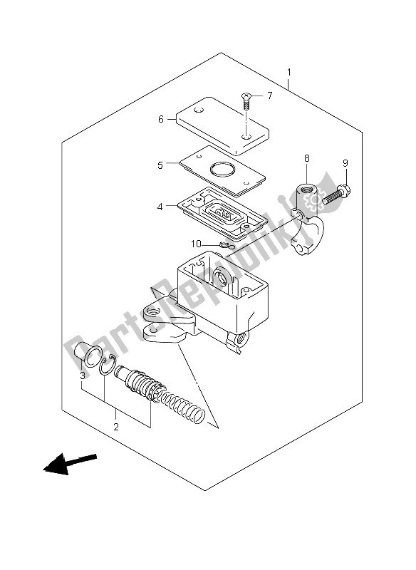 Toutes les pièces pour le Maître-cylindre Avant (gsf650-u-a-ua) du Suzuki GSF 650 Nsnasa Bandit 2008