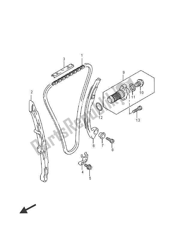 Todas as partes de Corrente De Cam do Suzuki RM Z 250 2016