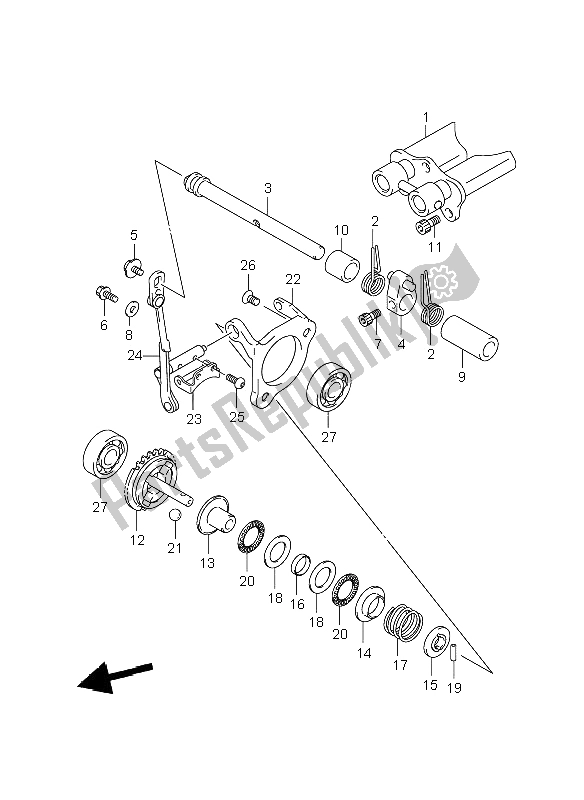 All parts for the Exhaust Valve of the Suzuki RM 85 SW LW 2008