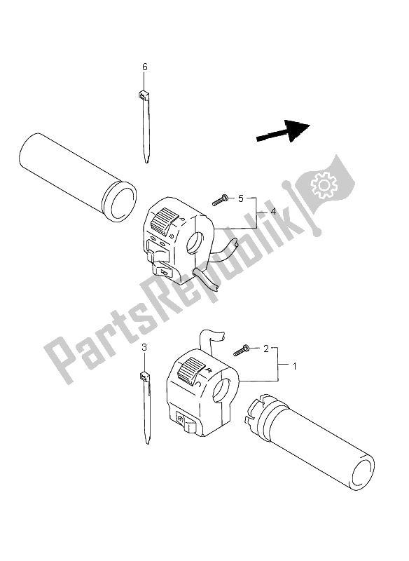 Todas las partes para Interruptor De La Manija de Suzuki VL 1500 Intruder LC 2002