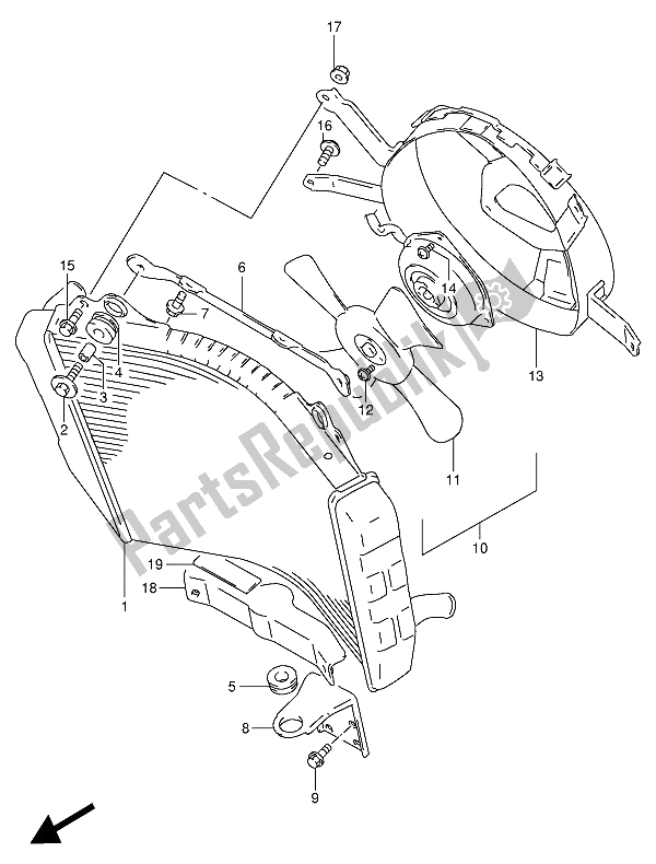 Tutte le parti per il Termosifone del Suzuki GSX R 1100W 1993