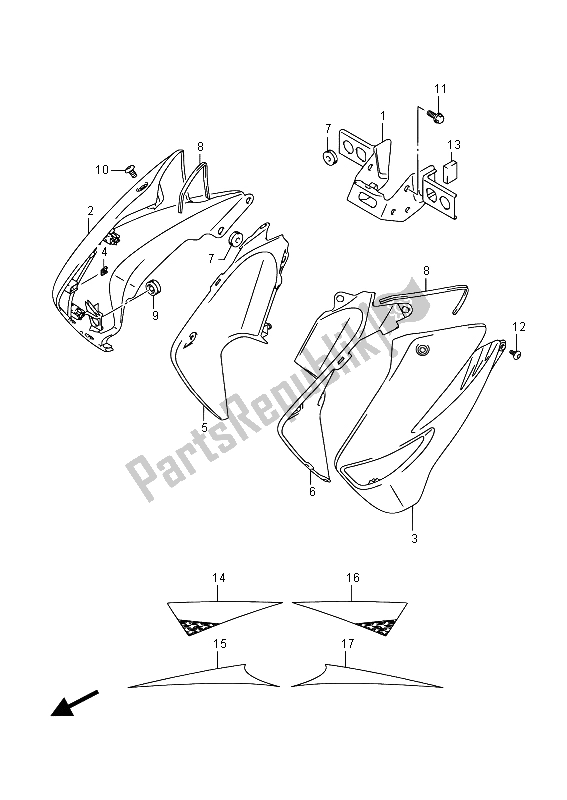 Todas las partes para Tapa Del Tanque De Combustible (gw250z) de Suzuki GW 250 Inazuma 2015