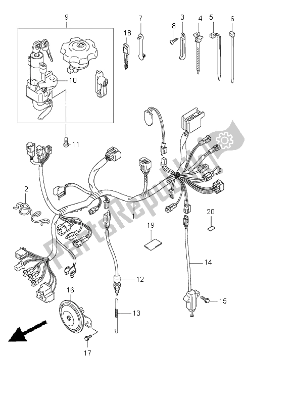 Wszystkie części do Wi? Zka Przewodów Suzuki RV 125 Vanvan 2003