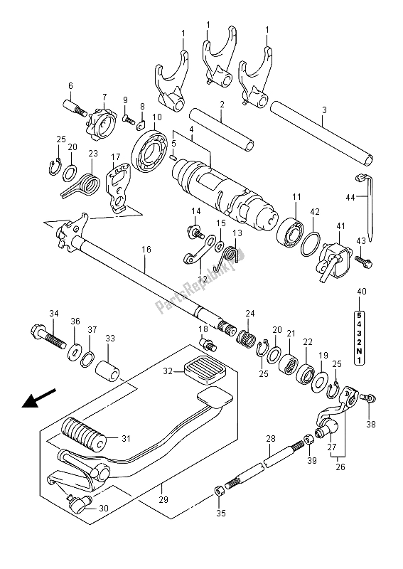 Tutte le parti per il Cambio Di Marcia del Suzuki VL 1500T Intruder 2015