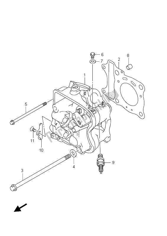 Tutte le parti per il Testata del Suzuki UX 150 Sixteen 2011