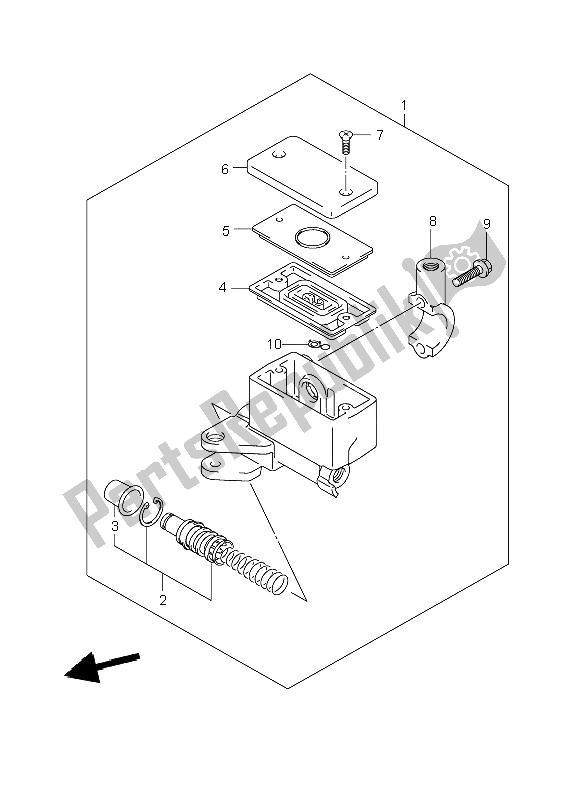 All parts for the Front Master Cylinder (gsf1200-a) of the Suzuki GSF 1200 Nsnasa Bandit 2006