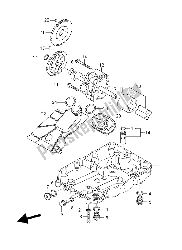 Toutes les pièces pour le Carter D'huile Et Pompe à Huile du Suzuki VZR 1800 RZ M Intruder 2007