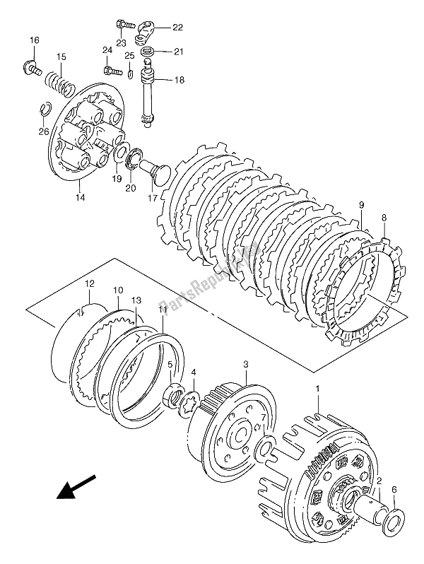 Todas las partes para Embrague de Suzuki RGV 250 1993