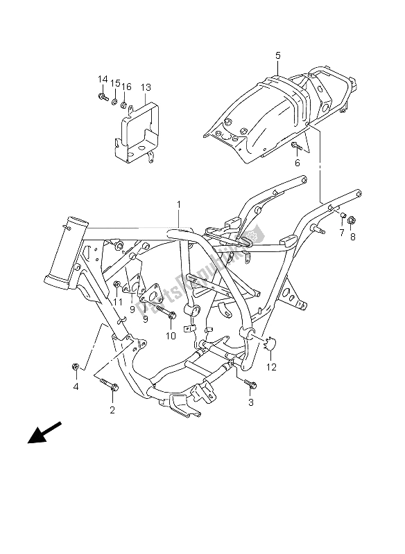 Tutte le parti per il Telaio del Suzuki GZ 250 Marauder 2005