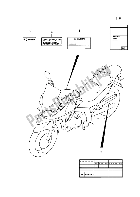 Toutes les pièces pour le étiquette (dl650xa) du Suzuki DL 650 XA V Strom 2015