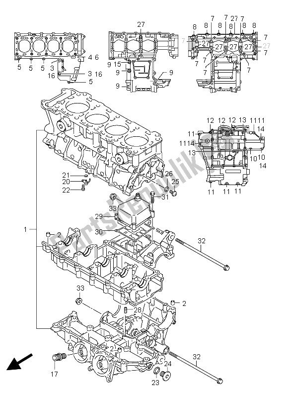 Tutte le parti per il Carter del Suzuki GSX R 600 2004