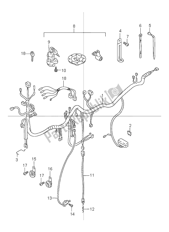 Toutes les pièces pour le Faisceau De Câblage du Suzuki GSX 1200 Inazuma 2000