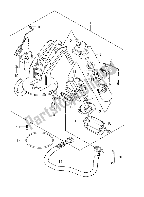 Toutes les pièces pour le Pompe à Essence du Suzuki GSF 650 Nsnasa Bandit 2010