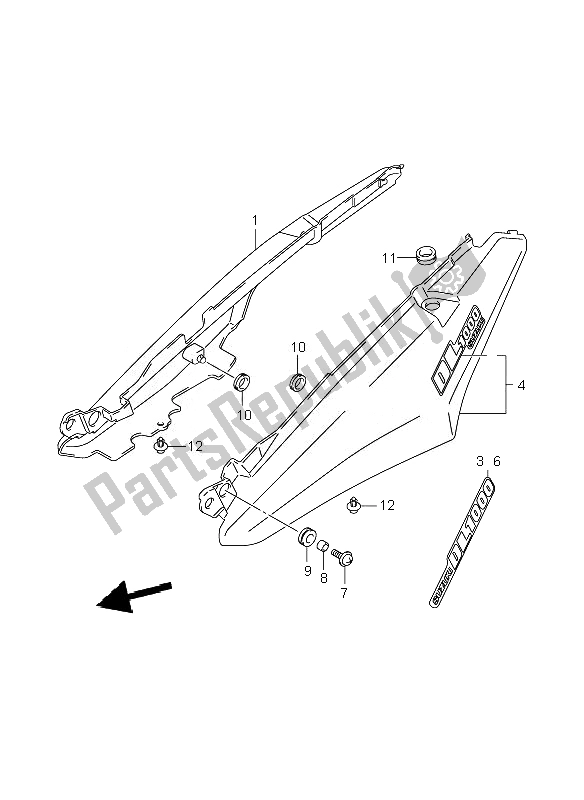 Todas las partes para Cubierta De La Cola Del Asiento de Suzuki DL 1000 V Strom 2010