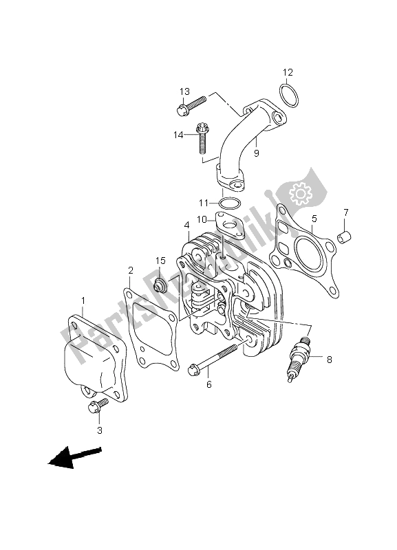 All parts for the Cylinder of the Suzuki LT Z 50 4T Quadsport 2009