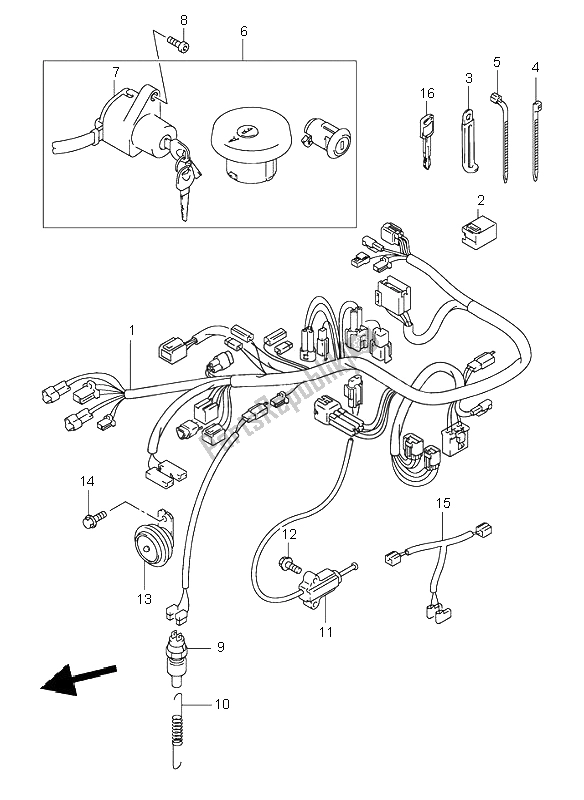 Toutes les pièces pour le Faisceau De Câblage du Suzuki VL 125 Intruder 2002