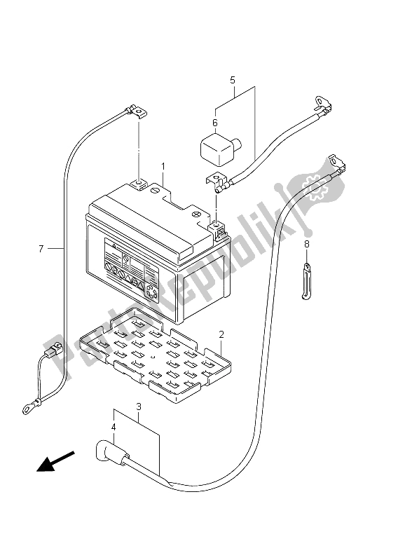 All parts for the Battery (gsx-r1000 E51) of the Suzuki GSX R 1000 2011