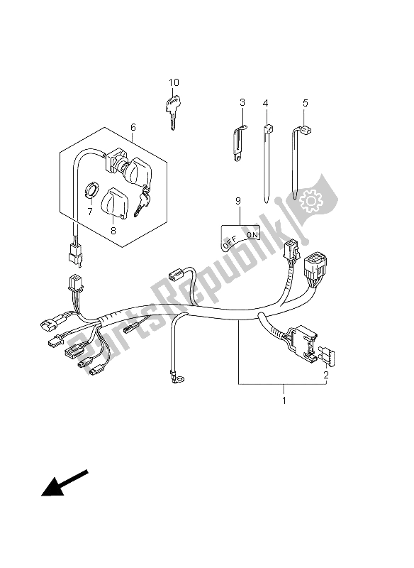 Toutes les pièces pour le Faisceau De Câblage du Suzuki DR Z 70 2012