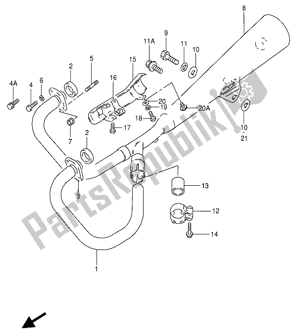 Toutes les pièces pour le Silencieux du Suzuki GN 250 1992